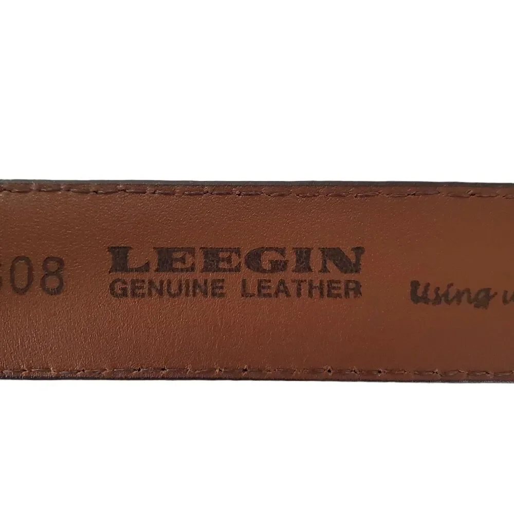 Leegin Genuine Leather Belt Brown Men's Size 32 Handcrafted in‎ USA 20308